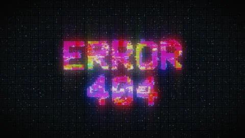 ERROR 404. Glitch Text. 404 Error inscription on digital screen Stock Illustration