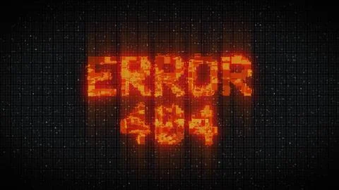 ERROR 404. Glitch Text. 404 Error inscription on digital screen Stock Illustration