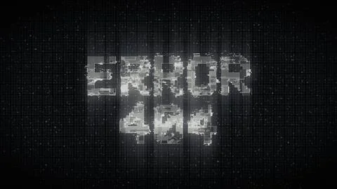 ERROR 404. Glitch Text. 404 Error inscription on digital screen 스톡 일러스트