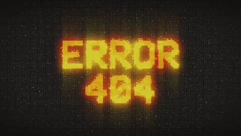 ERROR 404. Glitch Text. 404 Error inscription on digital screen Illustrazione stock