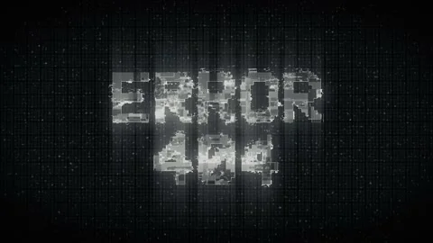ERROR 404. Glitch Text Animation. 404 Error inscription on digital screen Stock Footage 233015627