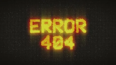 ERROR 404. Glitch Text Animation. 404 Error inscription on digital screen Stock Footage 233015814
