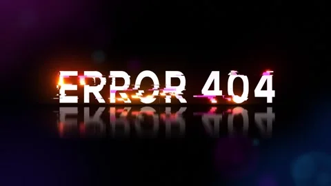 Error 404 Glitch Text Animation Stock Footage 338305401