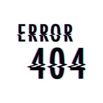 Error 404 glitch text Stockillustratie