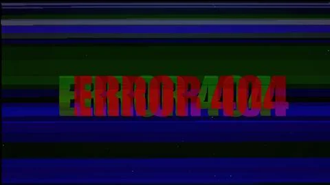 Error 404 glitch text Stock Illustration