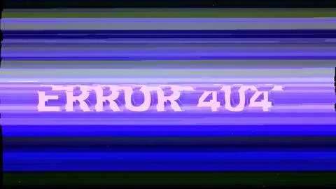 Error 404 glitch text Stock Illustration