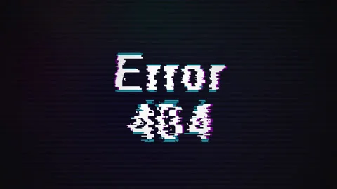 Error 404 glitch text. noise Distortion Technological retro background. Stock Footage 146176205