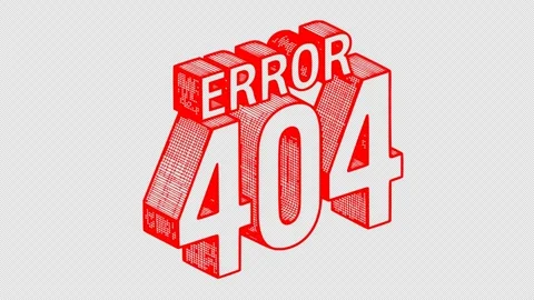 Error 404 icon red green blink animation Video stock 346831514