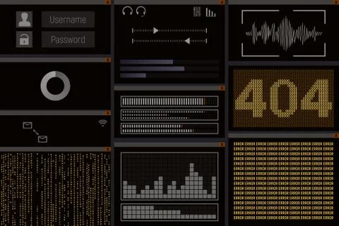 Error 404. Illustrazione stock