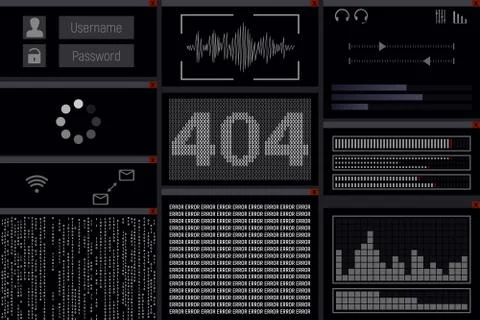 Error 404. Stock Illustration