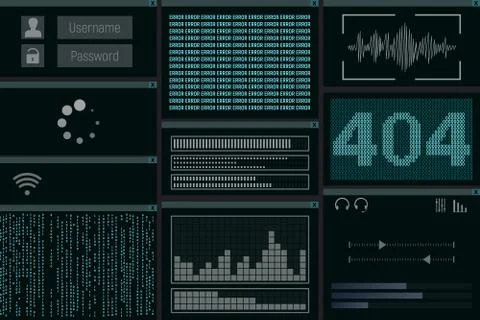 Error 404. Illustrazione stock