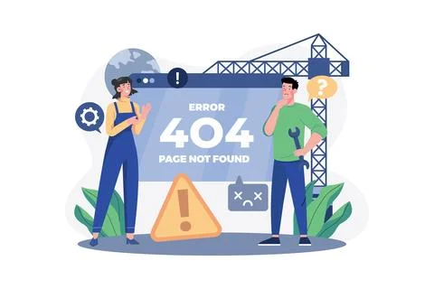 Error 404 Illustration concept on white background Stock Illustration