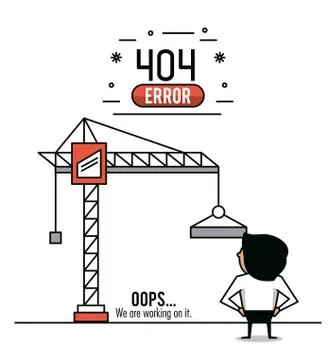 Error 404 infographic vector illustration Stock Illustration