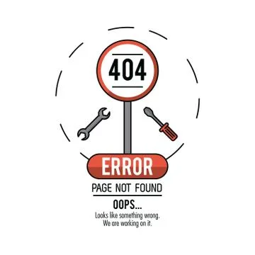 Error 404 infographic vector illustration Stock Illustration