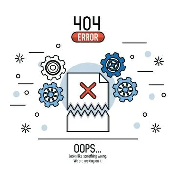 Error 404 infographic vector illustration Ilustración de archivo