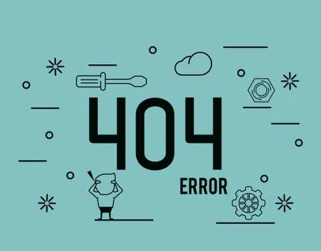 Error 404 infographic vector illustration Stock Illustration