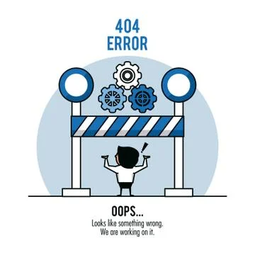 Error 404 infographic vector illustration Illustrazione stock