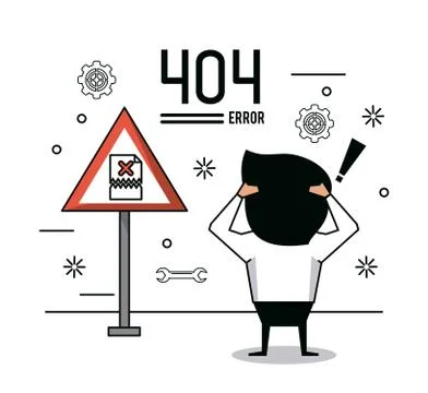 Error 404 infographic vector illustration Stock Illustration