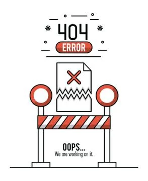 Error 404 infographic vector illustration Stock Illustration
