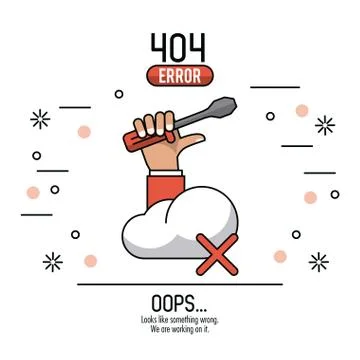 Error 404 infographic vector illustration Stock Illustration