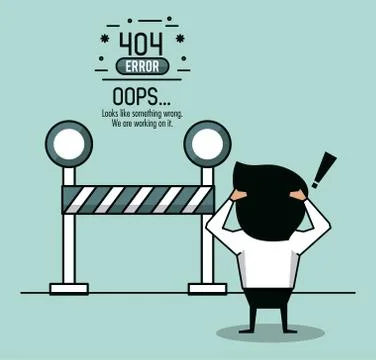 Error 404 infographic vector illustration Ilustración de archivo