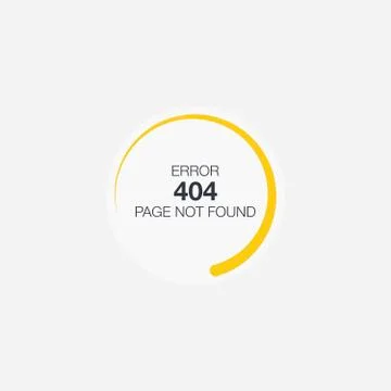 Error 404 loading web page with yellow progress bar Stock Illustration