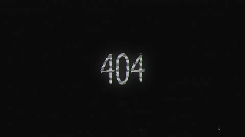 Error 404 Looped Glitch Text Animation. Render of Retro Style Noise Distortion.  Stock Footage 151076848