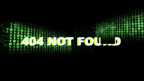 Error 404 message displayed, 4k video Stock Footage 331025052