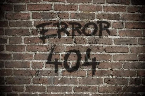 Error 404 on old brick wall Stock-Illustration