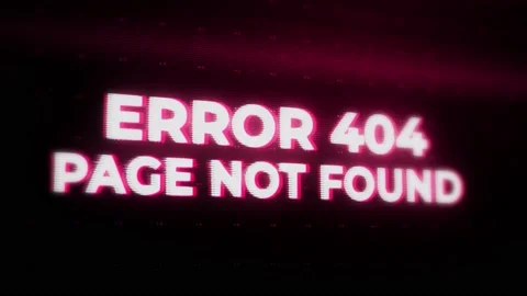 Error 404 page not found Warning Alert Error Message flashing on Screen Stock Footage 219098935