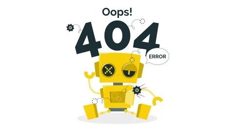 Error 404 Page not found Stock Footage 265052307