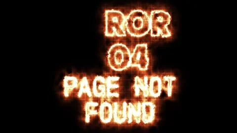 Error 404 page not found text written with fire overlay Stock Footage 300363160