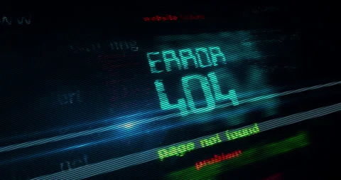 Error 404 page not found symbol abstract concept Stock Footage 302370195