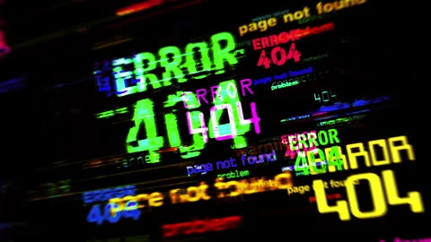 Error 404 page not found symbol seamless loop Stock Footage 302673660