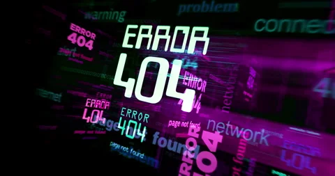 Error 404 page not found symbol seamless loop Stock Footage 302673688