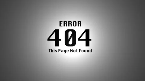 Error 404 This page Not found message alert appears on user screen Stock Footage 319632057