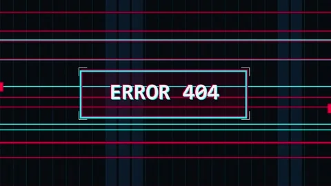 Error 404 page not found displayed on a web browser interface indicating Stock Footage 345587749