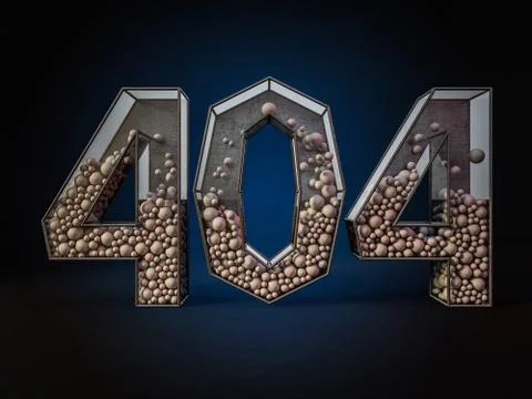 Error 404. Page not found. 3D Stock Illustration