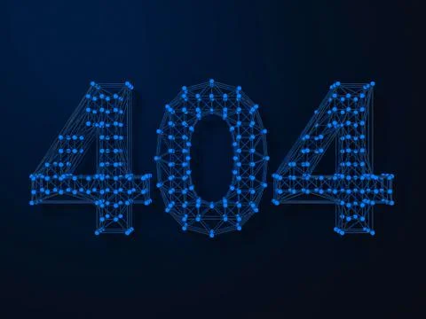 Error 404. Page not found. 3D Illustrazione stock