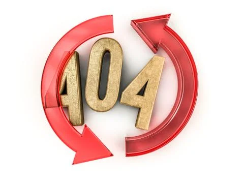 Error 404. Page not found. 3D Stock Illustration
