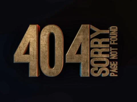 Error 404. Page not found. 3D Illustrazione stock