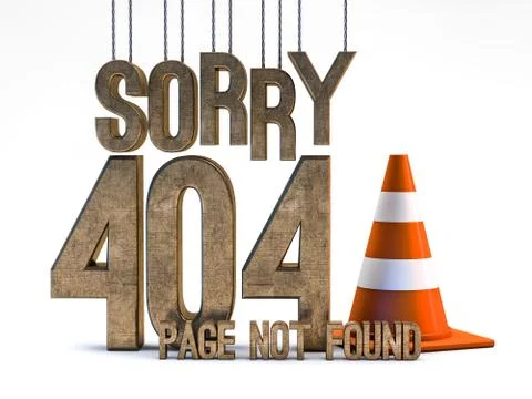 Error 404. Page not found. 3D Stock Illustration