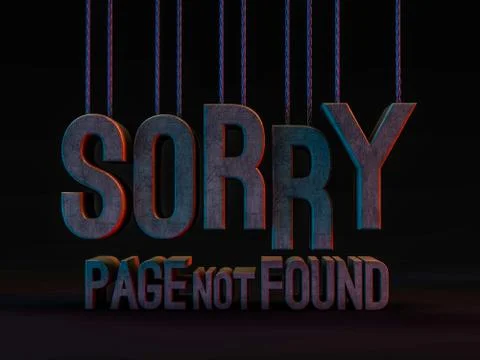 Error 404. Page not found. 3D Stock Illustration