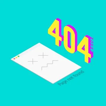 Error 404 page not found. Stock Illustration