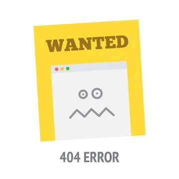 Error 404 page not found. Illustrazione stock