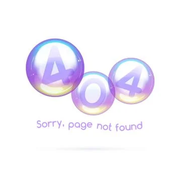Error 404 page not found. Illustrazione stock