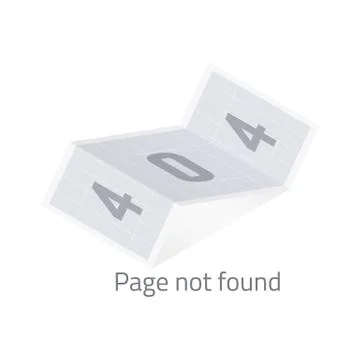 Error 404 page not found. Illustrazione stock