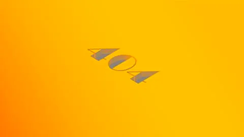 Error 404. Page not found. Isometric image on an orange background. Vector il Illustrazione stock