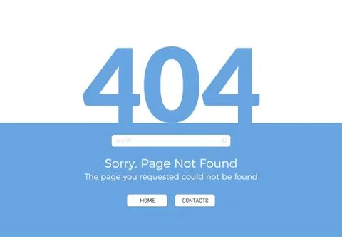 Error 404 page not found. Website 404 web failure. Oops trouble internet warning Illustrazione stock