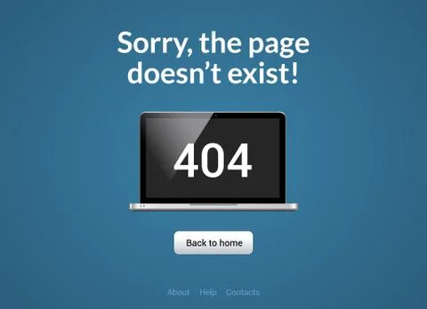 Error 404 page not found. Website 404 web failure. Oops trouble internet warning Stock Illustration